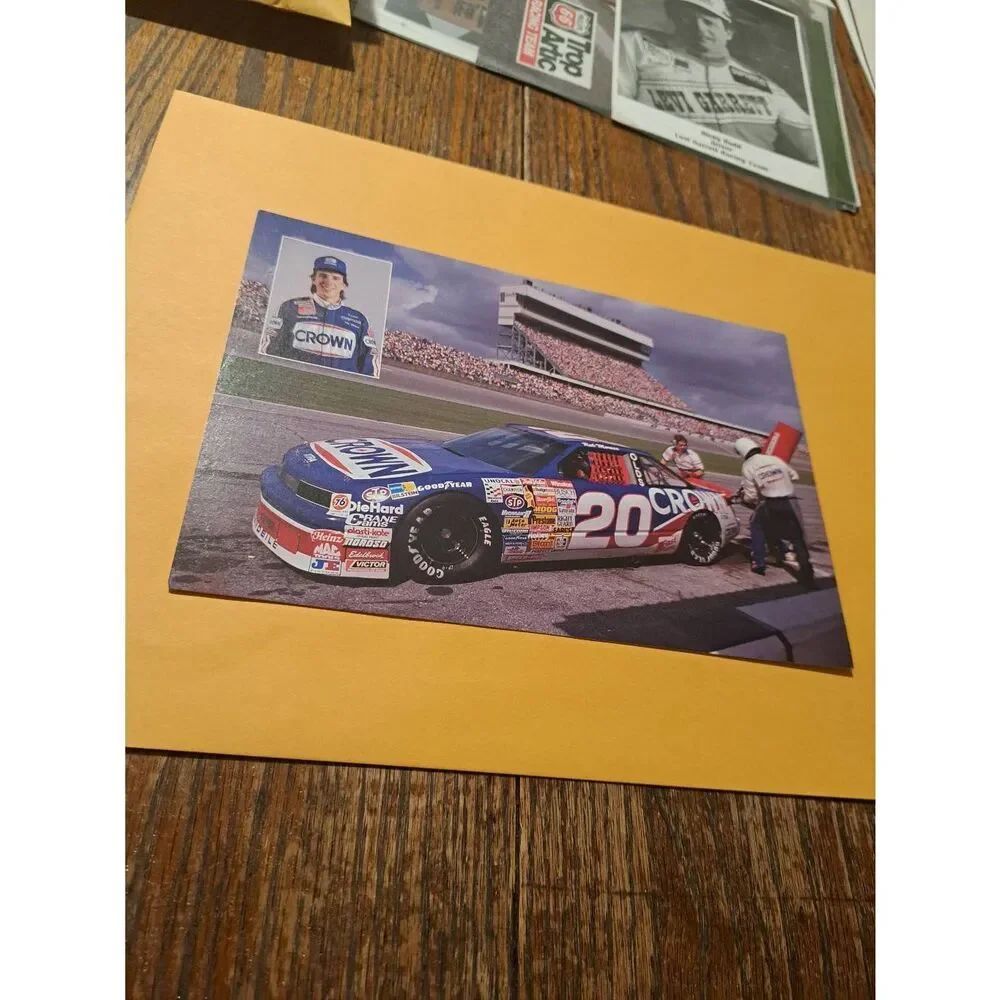 Vintage 1990 Rob Moroso Driver Card #20 Crown Oldsmobile NASCAR Daytona Photo